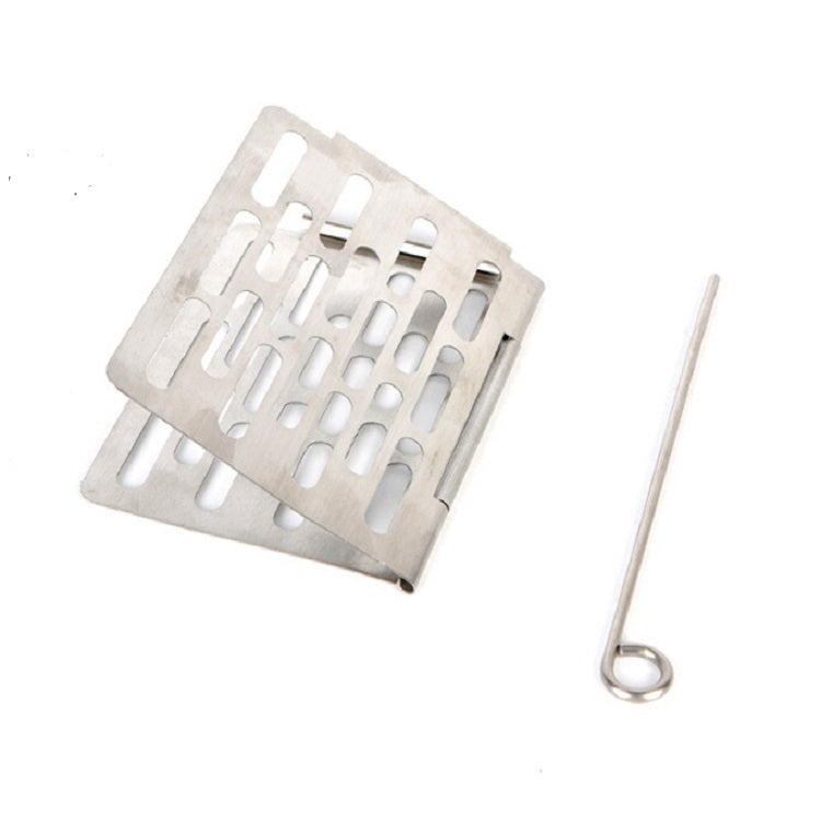 Stainless Steel Folding Barbecue Net  Portable BBQ Picnic Accessories, Size:S 15x10.3CM