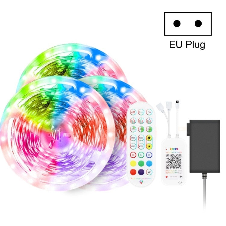 30M 540 LEDs Bluetooth Suit Smart Music Sound Control Light Strip Non-waterproof 5050 RGB Colorful Atmosphere LED Light Strip With 24-Keys Remote Control(EU Plug)
