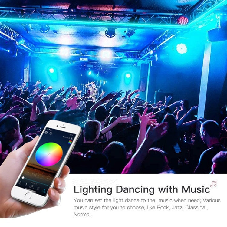 30M 540 LEDs Bluetooth Suit Smart Music Sound Control Light Strip Non-waterproof 5050 RGB Colorful Atmosphere LED Light Strip With 24-Keys Remote Control(EU Plug)