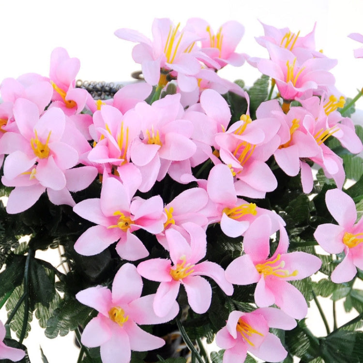 Artificial Flower Wall Hanging Lily Flower Vine Basket Flower Party Decorations(Purple)