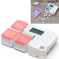 Portable Intelligent Plastic Storage Box Electronic Timing Reminder Medicine Boxes(Bright Red)