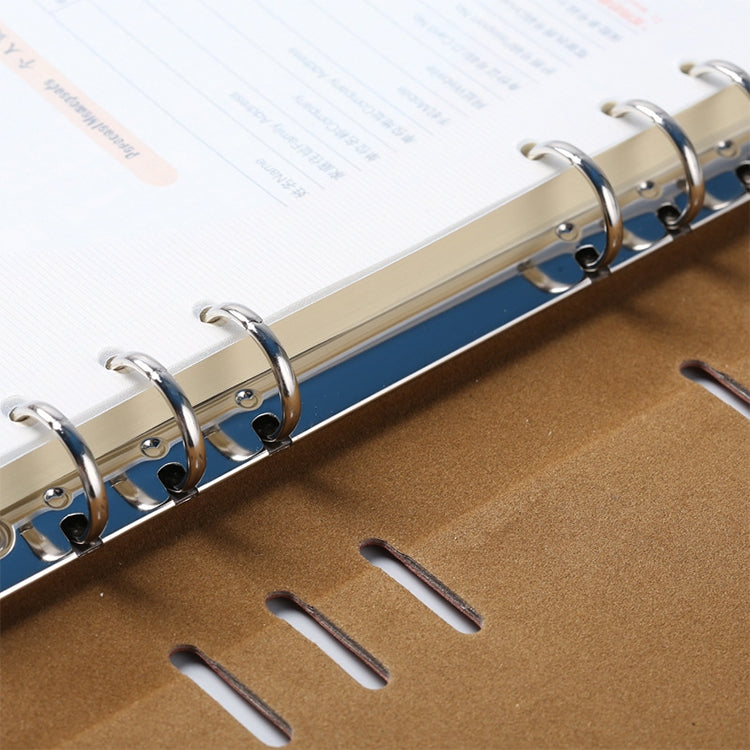 Business Notepad Loose Leaf Replaceable Inner Notebook Thickened Diary Book, Color:A5 Red