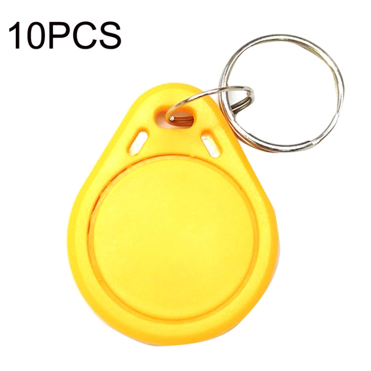 10PCS IC Access Control Card Entree Control M1 Compatibel Fudan Rfid 13.56Mhz Keyfob Sleutelhanger Tag Sleutelhanger(Yellow)