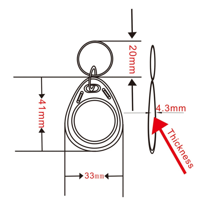 10PCS IC Access Control Card Entree Control M1 Compatibel Fudan Rfid 13.56Mhz Keyfob Sleutelhanger Tag Sleutelhanger(Purple)