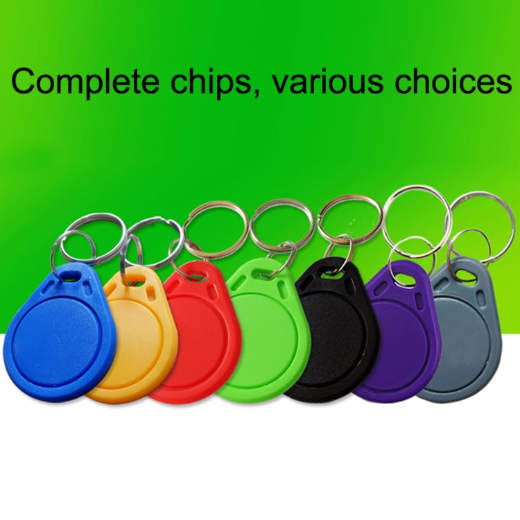 10PCS IC Access Control Card Entree Control M1 Compatibel Fudan Rfid 13.56Mhz Keyfob Sleutelhanger Tag Sleutelhanger(Gray)