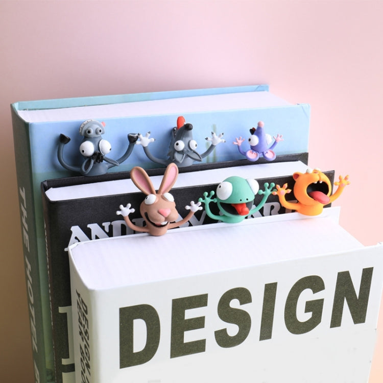 3D Stereo Animal Bookmark Creative Cute Funny Bookmark(Hare)
