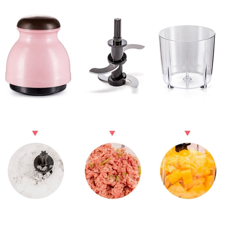 Portable Mixing Cup Electric Soy Milk Juicer Multi-function Cooking Machine Home Meat Grinder(Light Green)