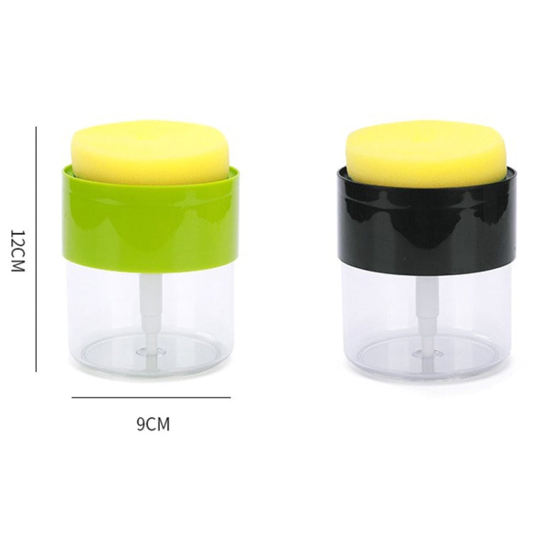 Kitchen Detergent Press Bottle Wipe Combination Dish Brush Soap Liquid Box(Green)