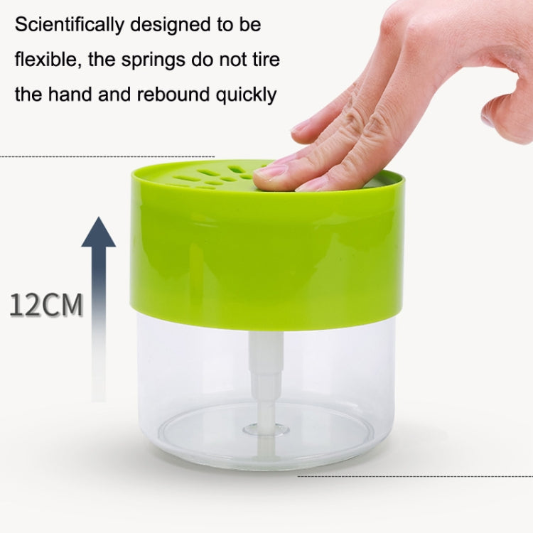 Kitchen Detergent Press Bottle Wipe Combination Dish Brush Soap Liquid Box(Green)