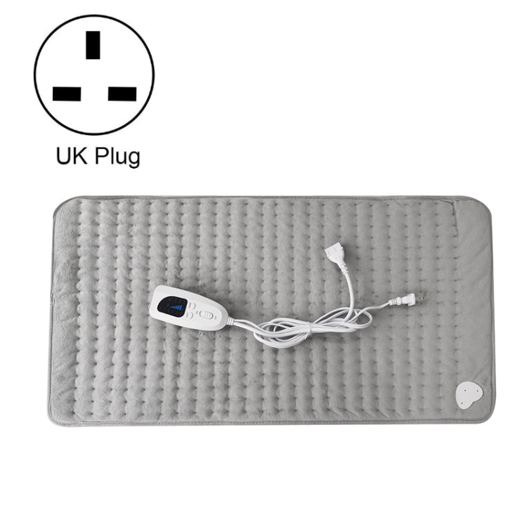 Home Physiotherapy Heating Pad Electric Heating Blanket, Size: 40x30cm, Plug Tpye:UK Plug(Silver Gray)