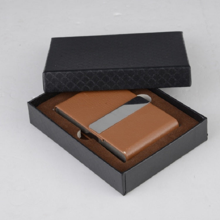 PU Cigarette Pack Creative Business Card Holder Men And Women Thin Cigarette Case(Gray)