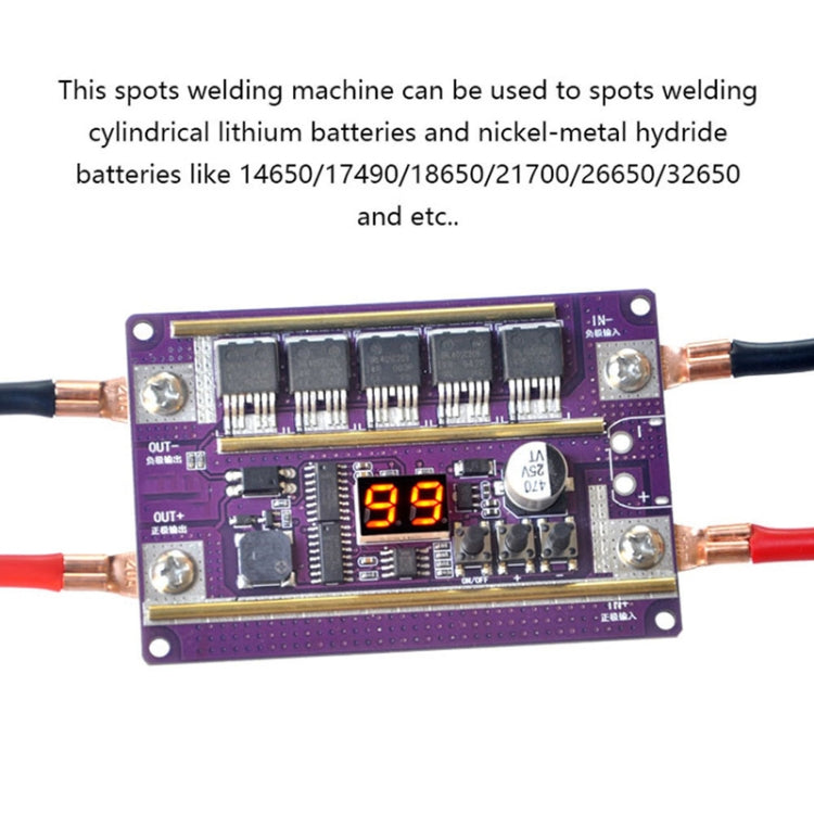 Model Airplane Battery Version 12V Digital Display DIY Battery Spot Welding Machine Pen Control, Style:6 Square Pen