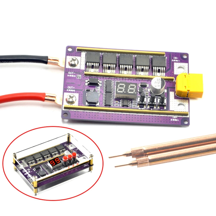 Model Airplane Battery Version 12V Digital Display DIY Battery Spot Welding Machine Pen Control, Style:6 Square Pen With Case
