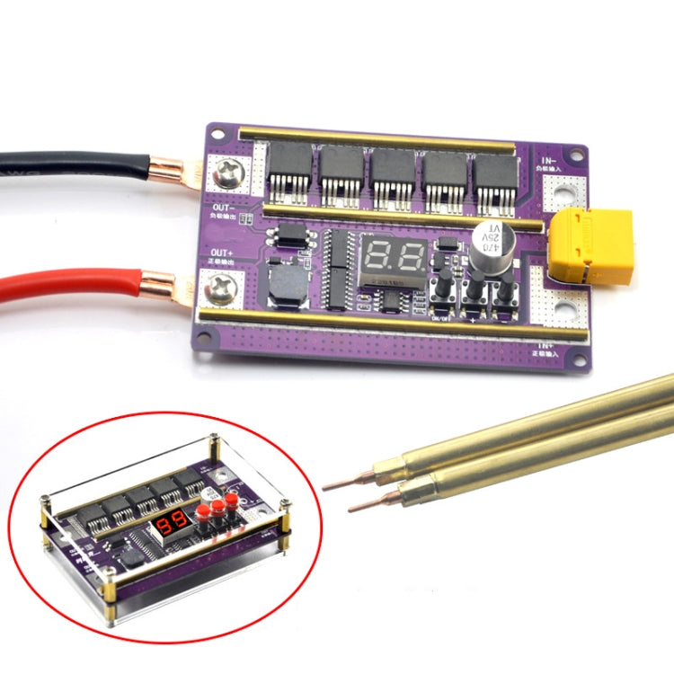 Model Airplane Battery Version 12V Digital Display DIY Battery Spot Welding Machine Pen Control, Style:10 Square Pen With Case