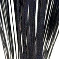 2 PCS Laser Rain Tinsel Foil Curtain Birthday Party Decoration Tassel Wall,Size:1x1m(Black)