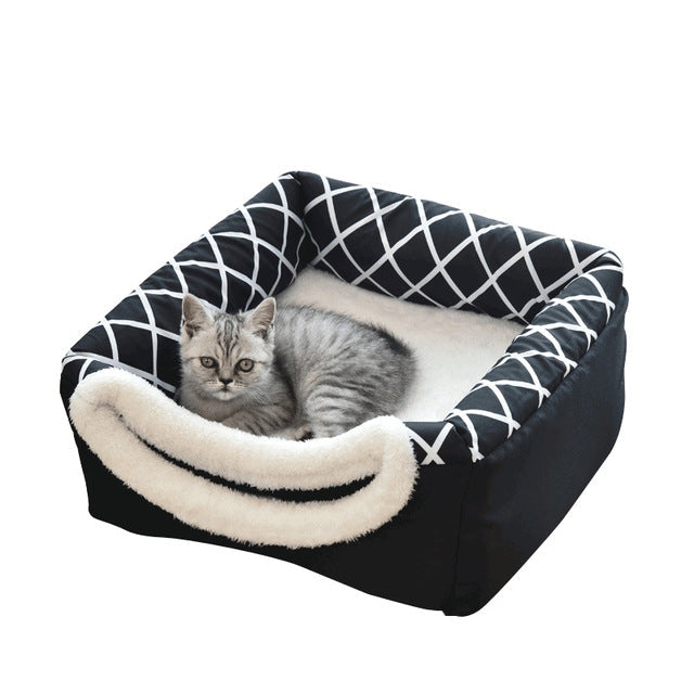 Cat Nest Capsule Four Seasons Universal Closed Cat Bed, Size:L(Black)