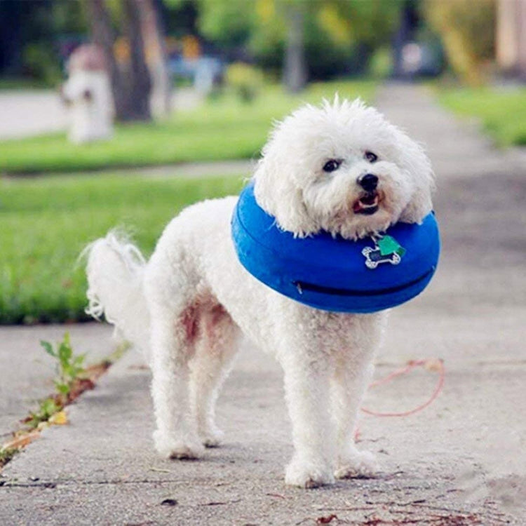 Inflatable Pet Collar Pet Grooming Warm Protective Wound Protection Collar, Size:M (CQLQ02)