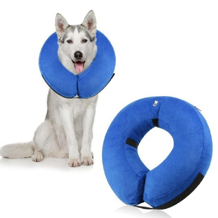 Inflatable Pet Collar Pet Grooming Warm Protective Wound Protection Collar, Size:L (CQLQ01)