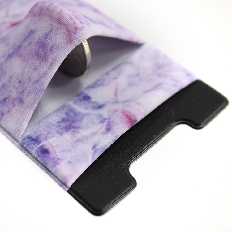 Marble Pattern Road Stretch Phone Back Plastic Card Holder Sticky Phone Clip(White)