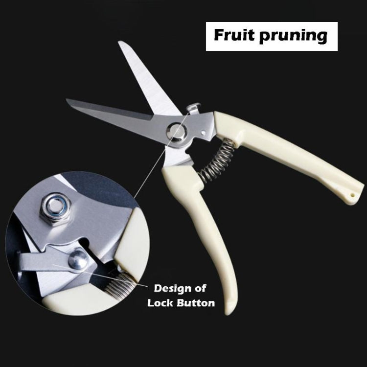 Garden Tools Stainless Steel Pruning Shears Fruit Tree Scissors Garden Branch Shears(Straight) New And Old Packages Randomly Delivery