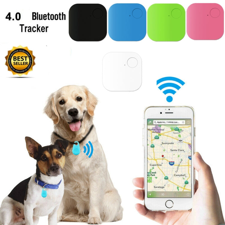 Portable Mini Square Anti Lost Device Smart Bluetooth Remote Anti Theft Keychain Alarm(Blue)