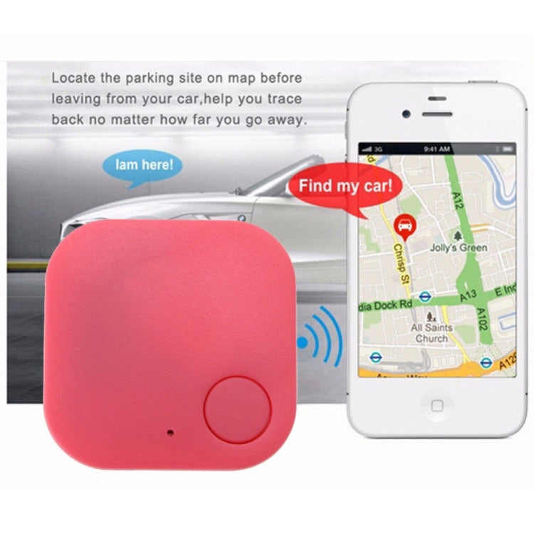 Portable Mini Square Anti Lost Device Smart Bluetooth Remote Anti Theft Keychain Alarm(Red)