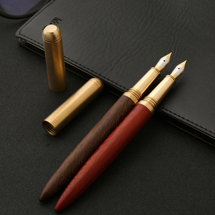 Luxury Wood Fountain Pen School Office Writing Ink Pen Stationery Gifts Supplies(Wenge wood  )