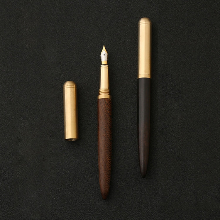 Luxury Wood Fountain Pen School Office Writing Ink Pen Stationery Gifts Supplies(Wenge wood  )