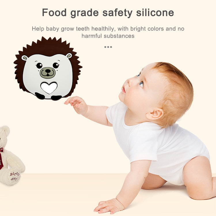 Hedgehog Silicone Pacifier Baby Teether Mother and Baby Supplies Creative Infant Molar Toy(Purple)