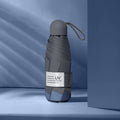 LY-0621 Five-Fold Eight-bone Umbrella Simple Black Glue Sunscreen Umbrella(Haze Blue)