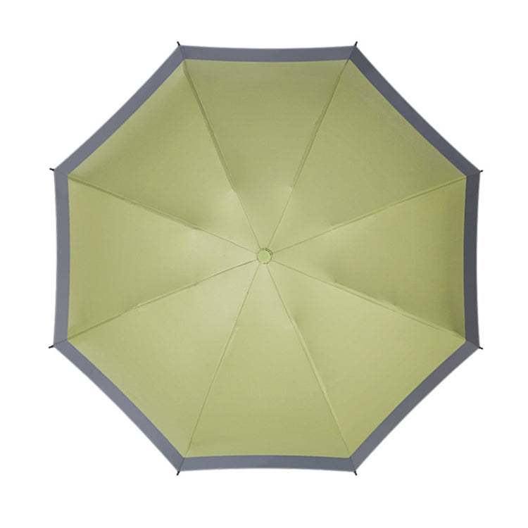 LY-0621 Five-Fold Eight-bone Umbrella Simple Black Glue Sunscreen Umbrella(Haze Blue)
