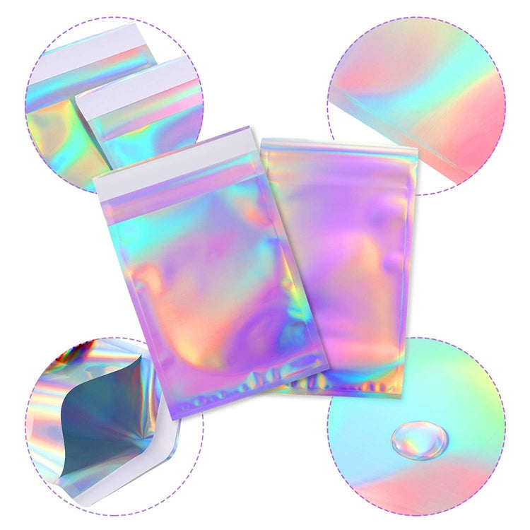 100 PCS / Set  Laser Self Sealing Plastic Envelopes Mailing Bags Gift Packaging Bags, SIZE:23cmx32.5cm+4cm