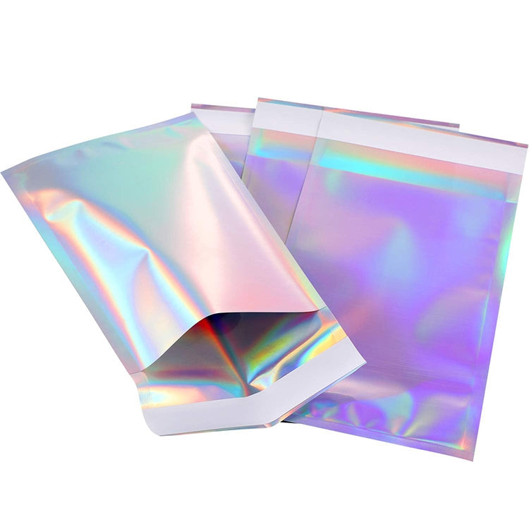 100 PCS / Set  Laser Self Sealing Plastic Envelopes Mailing Bags Gift Packaging Bags, SIZE:35cmx40cm+4cm