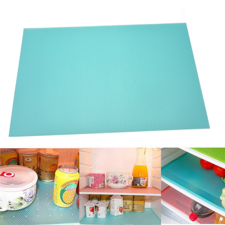4 PCS / Set Environmentally Friendly Waterproof Washable Antibacterial Antifouling Refrigerator Mat, Color:Transparent Blue