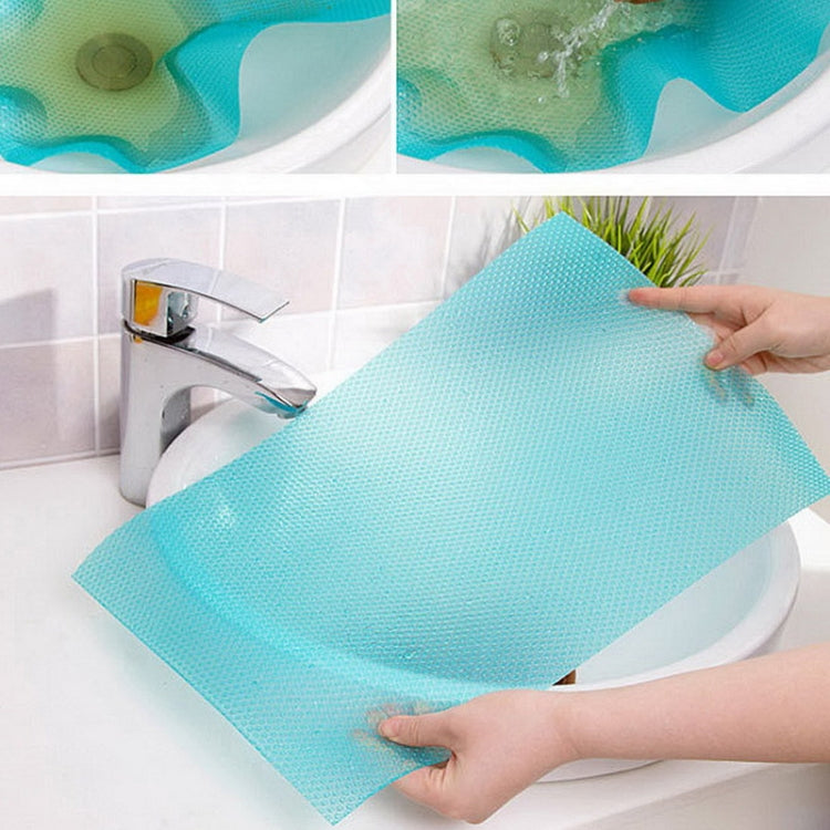4 PCS / Set Environmentally Friendly Waterproof Washable Antibacterial Antifouling Refrigerator Mat, Color:Transparent Blue