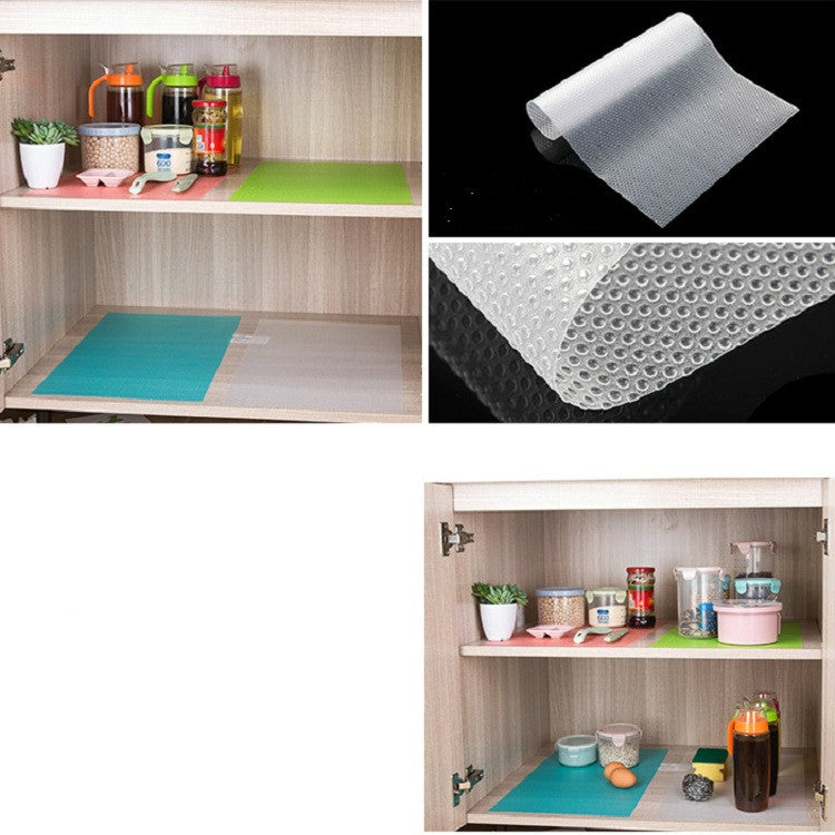 4 PCS / Set Environmentally Friendly Waterproof Washable Antibacterial Antifouling Refrigerator Mat, Color:Transparent Blue