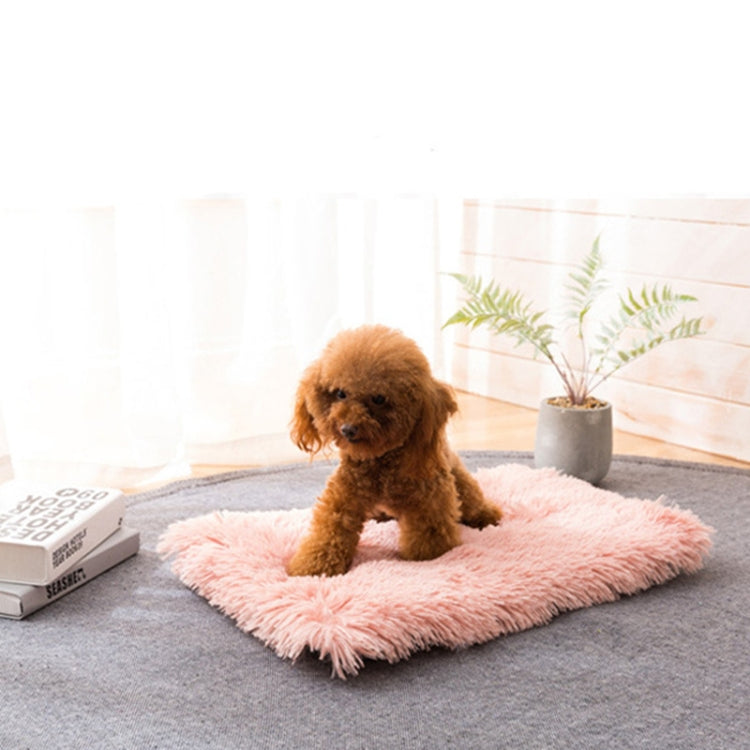 Autumn and Winter Warm Universal Square Pet Cat Dog Plush Pad, Size:XL(Light Gray)