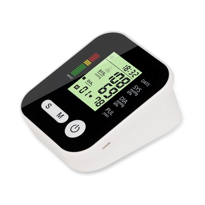 Arm Type Home Electronic Automatic Hypertension Measuring Instrument Sphygmomanometer(Black)