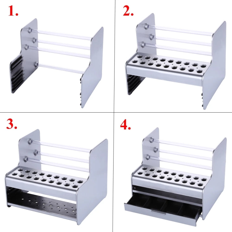 Multifunctional Mobile Phone Repair Tool Box Plastic Storage Box Screwdriver Tweezers Electronic Maintenance Tool Box(Silver)