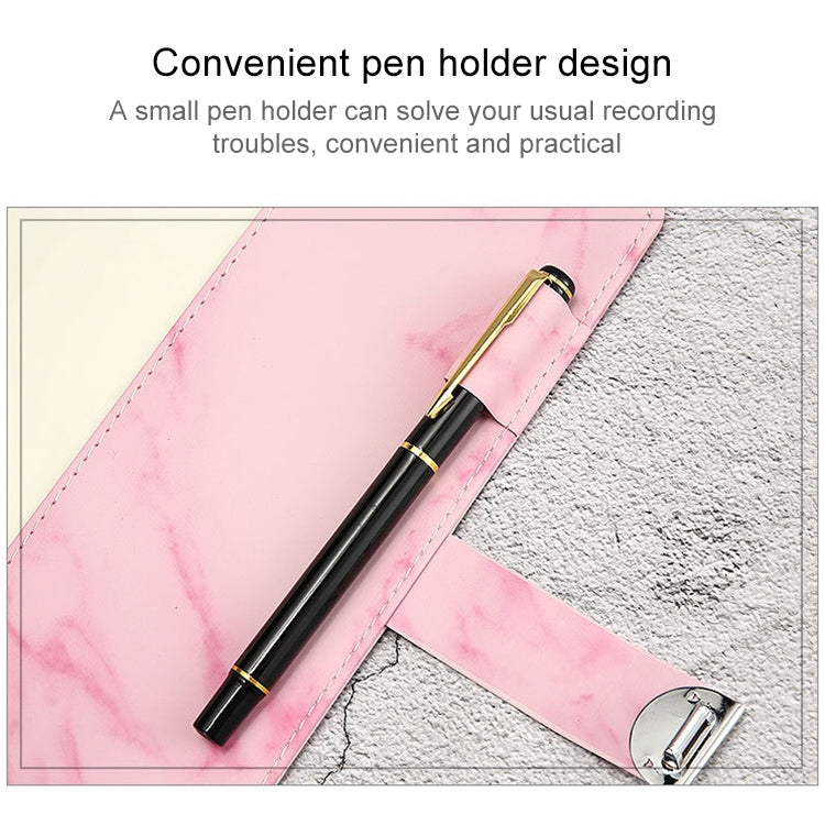 A5 Marble Texture Retro Password Lock Notebook Multifunctional Student Handbook Notepad(Blue)