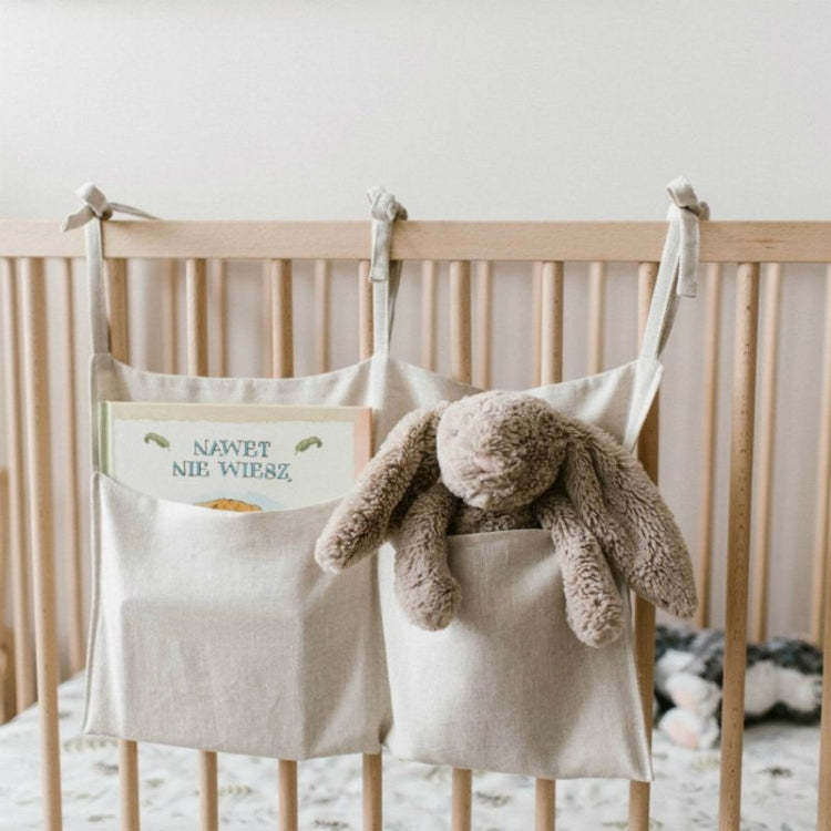 Crib Storage Hanging Bag Diaper Wrap Molar Toy Storage Bag(Primary Color)