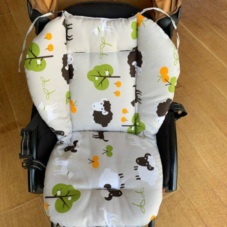 Baby Stroller Cotton Cushion Universal Shock-proof Thick Warm Infant Dining Chair Baby Cushion in Autumn and Winter(Blue Animal)