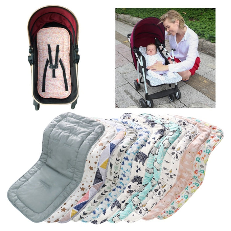 Baby Stroller Cotton Cushion Universal Shock-proof Thick Warm Infant Dining Chair Baby Cushion in Autumn and Winter(Blue Animal)