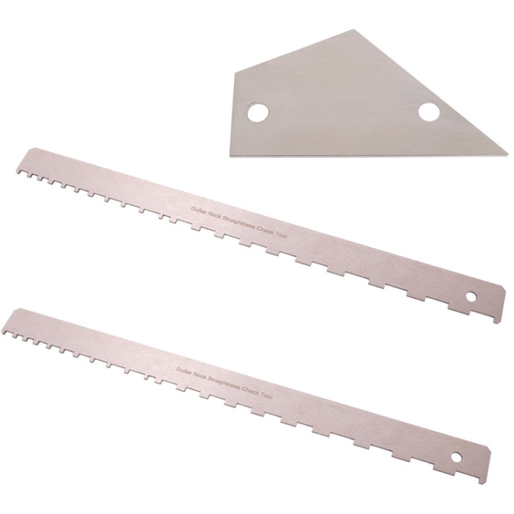 GNR2 Stainless Steel Measurement Bass Guitar Neck Ruler, Style:Single Teeth