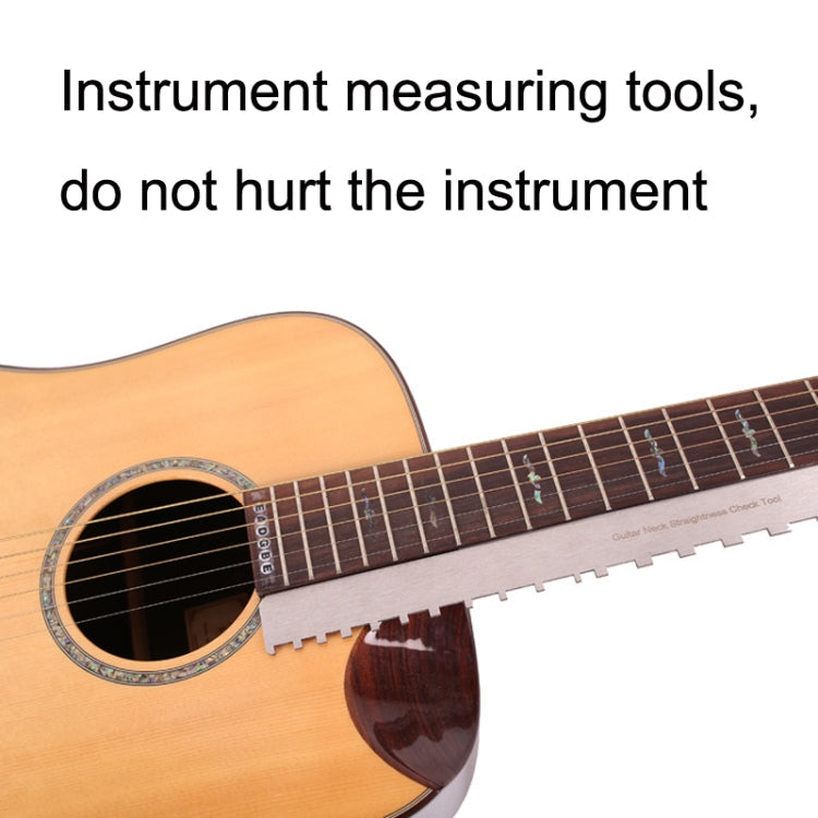 GNR2 Stainless Steel Measurement Bass Guitar Neck Ruler, Style:Single Teeth