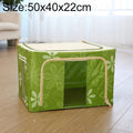 Folding Storage Box Non Woven Fabric With Zipper Moisture-proof Clothes Storage Box, Size:44L 50x40x22cm(Green Sun Flower)