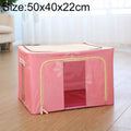 Folding Storage Box Non Woven Fabric With Zipper Moisture-proof Clothes Storage Box, Size:44L 50x40x22cm(Pink Sun Flower)
