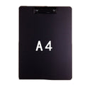 Simple File Board Folder Student Writing Board Paper Clip Restaurant Menu Folder(A4 Black)