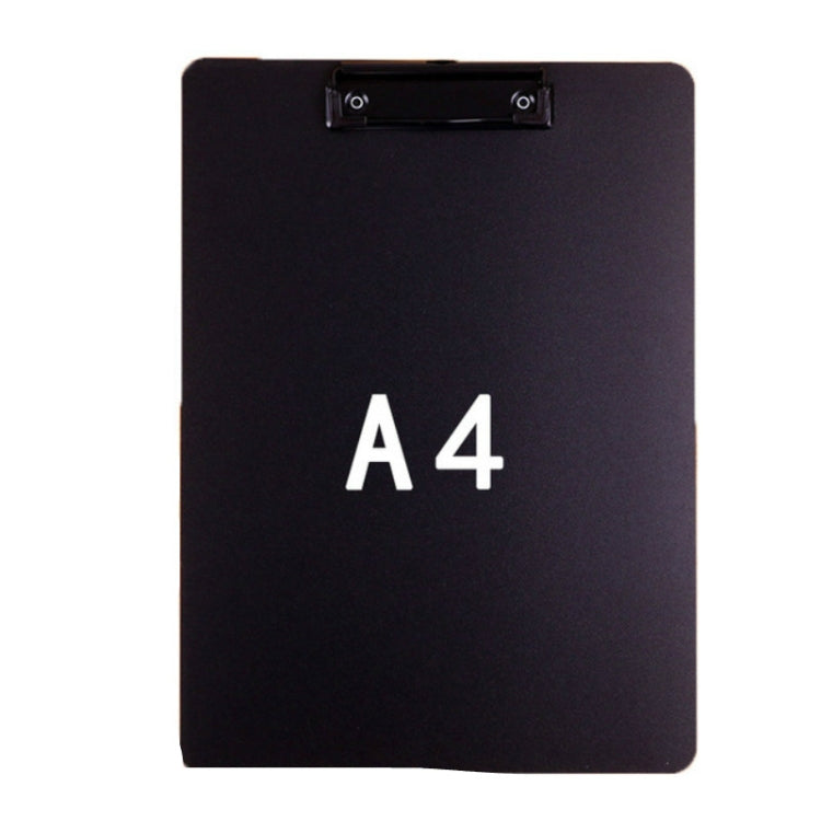 Simple File Board Folder Student Writing Board Paper Clip Restaurant Menu Folder(A4 Black)