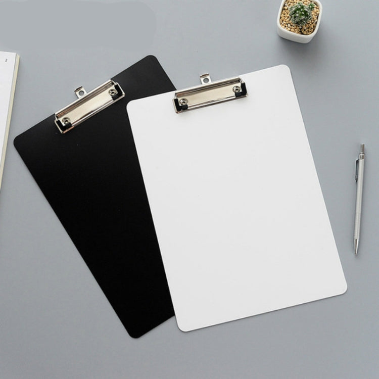 Simple File Board Folder Student Writing Board Paper Clip Restaurant Menu Folder(A4 Black)